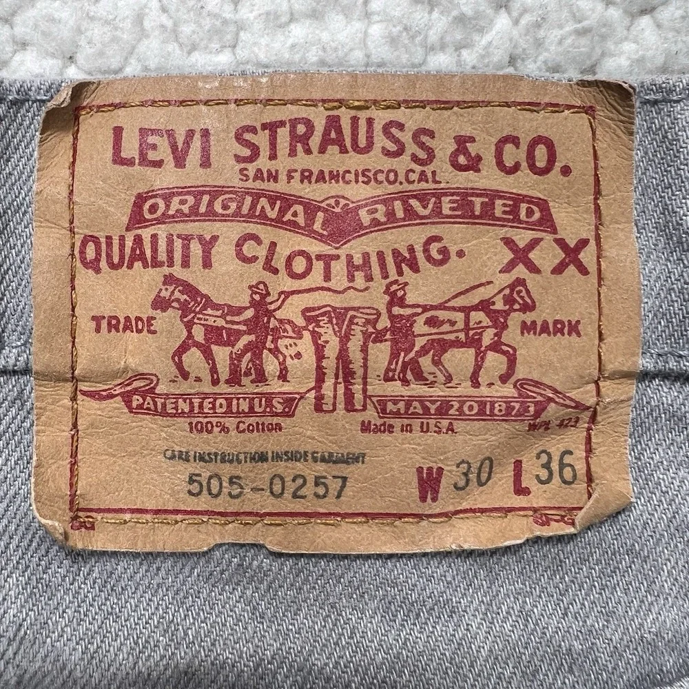 Vintage 1987 Levi's 505 Jeans Men's 30x36 (Actual 29x31) USA‎ Made Streetwear